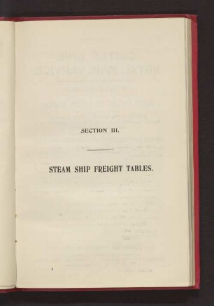 SECTION III. STEAM SHIP FREIGHT TABLES