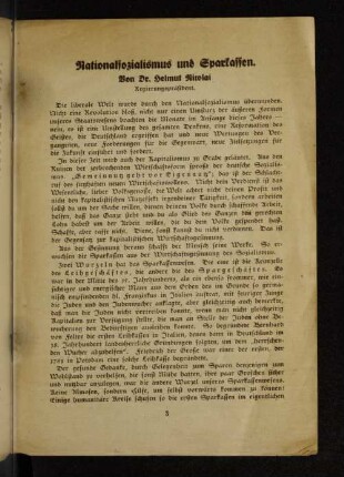 Nationalsozialismus und Sparkassen.
