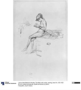 The little nude model, reading