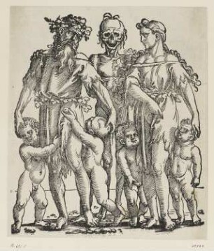 Adam mit seiner Frau und Kindern, Blatt 1 der Folge "Patriarchen des Alten Testaments mit ihren Frauen und Kindern"