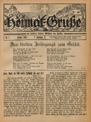 3.1916: Heimat-Grüße an unsere lieben Rühler im Felde