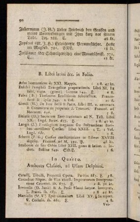 90-103, B. Libri latini &c.