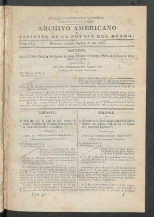 Número 24. - Buenos Aires, Abril 8 de 1851.