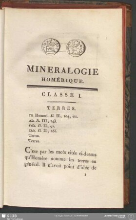 Classe I. Terres