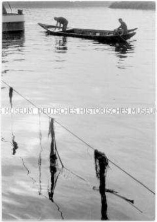 Fischer auf Fluss