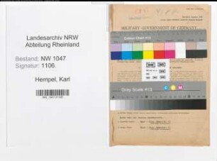 Entnazifizierung Karl Hempel , geb. 10.01.1898 (Lehrer)