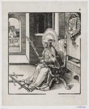 Heiliger Albert von Lüttich, Blatt 6 der Folge "Heilige aus der Familie des Kaisers Maximilian I. aus dem Hause Habsburg"