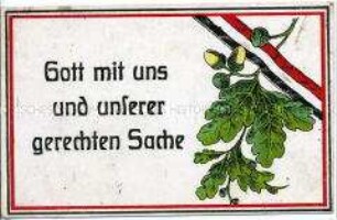 Patriotische Postkarte zum 1. Weltkrieg