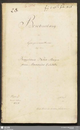 Beschreibung der Gangverhaeltnisse bey dem Berggebäude Neuer Morgenstern samt Alexander Erbstolln - 18.6785 4.