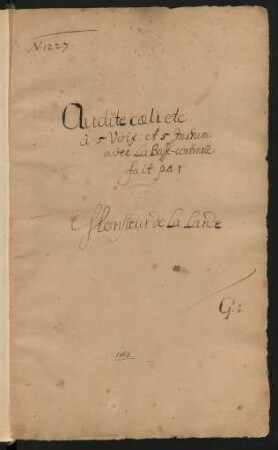 Audite caeli quae loquor; V (5), strings, bc; g-Moll; SawL S7