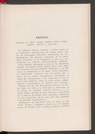 Francia : Salones N.° XXXI, XXXII, XXXIII, XXXIV, XXXV, XXXVI, XXXVII y XXXVIII