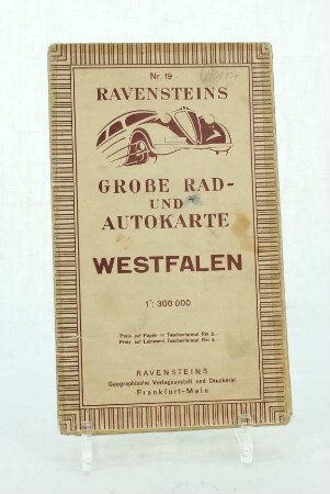 Ravensteins große Rad- und Auokarte Nr. 19 Westfalen 1: 300 000
