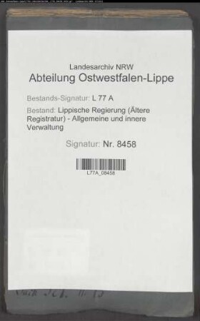 Landstraße (Chaussee) von Lemgo nach Lage, Bd. 2