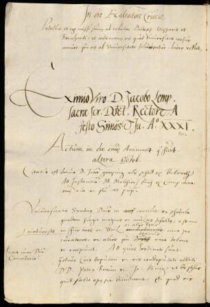 Winterhalbjahr 1531/1532. Rektorat Jakob Lemp und Johannes Kingsattler