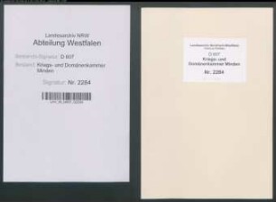 Verkauf der Desteler Mühle (Amt Reineberg, Vogtei Levern) - Band 1