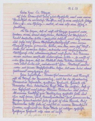 Brief von Franz Rosenzweig an Eugen Mayer