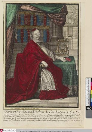 Eminentise et Reuerendise Pierre du Cambout, Duc de Coislin