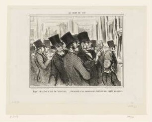 Aspect du salon le jour de l’ouverture..., Blatt 1 der Folge "Le Salon de 1857", in: "Le Charivari", Paris 1857