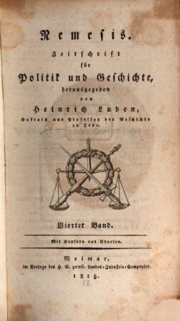 Nemesis : Zeitschrift für Politik und Geschichte. 4. 1815