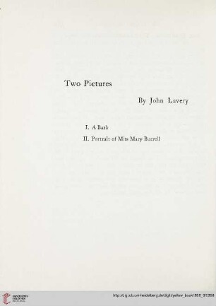 Plates: Two pictures by John Lavery