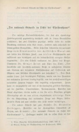 59-68 "Der nationale Gedanke im Lichte des Christenthums"
