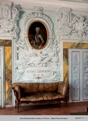 Freskendekoration mit Allegorien : Porträts des Großherzogs Peter Leopold und seiner Frau Maria Ludovica