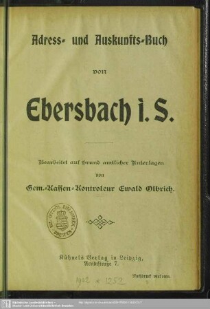 1902: Adress- und Auskunfts-Buch von Ebersbach i. S.