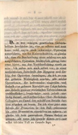 Beschreibung eines Falles von Kaiserschnitt : (Inaug. Diss.)