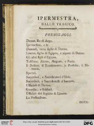 Ipermestra, ballo tragico