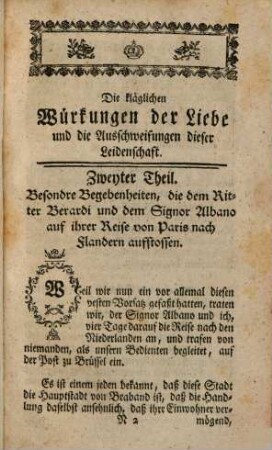 Die traurigen Würkungen der Liebe, und die Ausschweifungen dieser Leidenschaft, 2