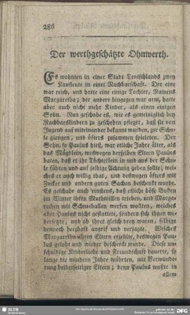 Der werthgeschätzte Ohnwerth