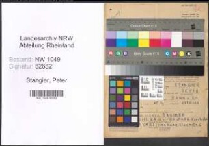 Entnazifizierung Peter Stangier , geb. 11.08.1922 ()
