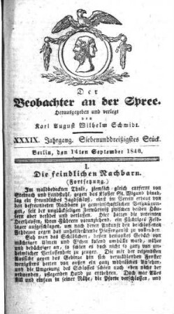 37. Stueck, 14. September 1840