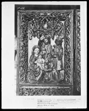 Flügelaltärchen mit Darstellungen aus dem Marienleben — Anbetung der Könige