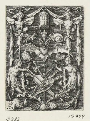 Ornament mit einer Fledermaus