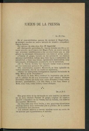 Juicios de la prensa