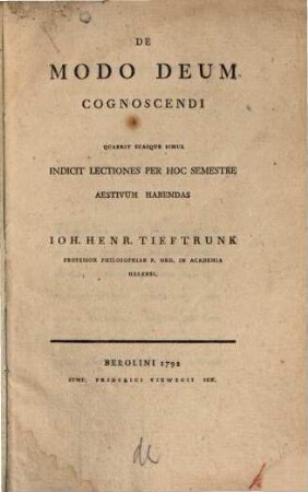 De modo Deum cognoscendi