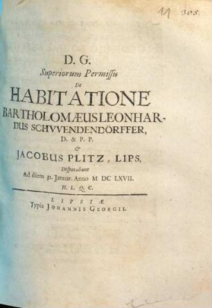 De habitatione