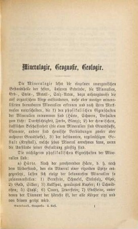 Geognosie und Mineralogie Württembergs