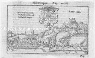 Ellwangen, Stadtansicht (aus Münster/Cosmographia, Kapitel 307)