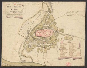 Plan und Situation der Stadt Wurtzen