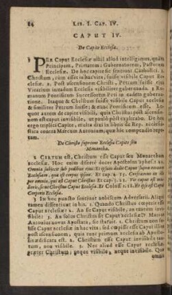 Caput IV. De Capite Ecclesiae.