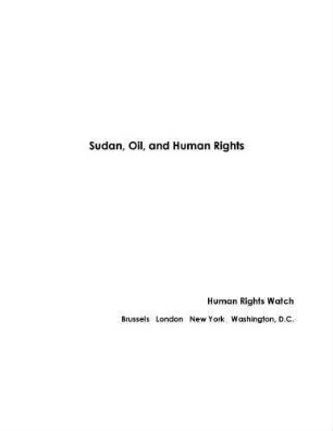 Sudan, oil, and human rights