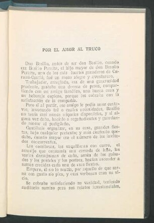 Por el amor el truco