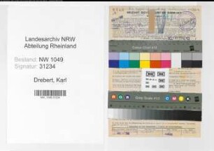Entnazifizierung Karl Drebert , geb. 21.12.1891 (Musiker)