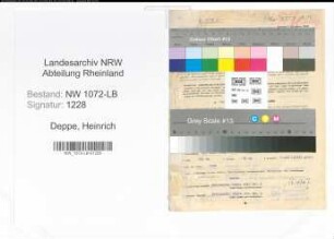 Entnazifizierung Heinrich Deppe , geb. 11.07.1891 (Forstverwalter)