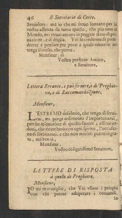 Lettere Di Risposta à quelle di Preghiere.