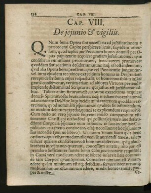 Cap. VIII. De jeiunio & vigiliis.