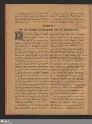 Die erste Dresdner Reichstagswahl unter dem Sozialistengesetz