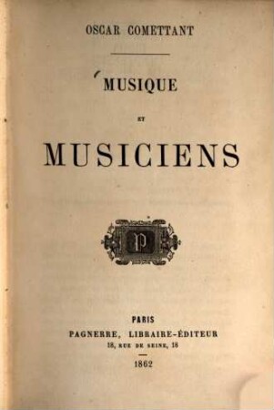 Musique et musiciens